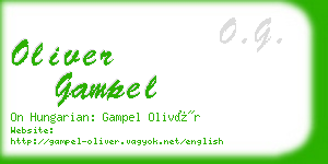 oliver gampel business card